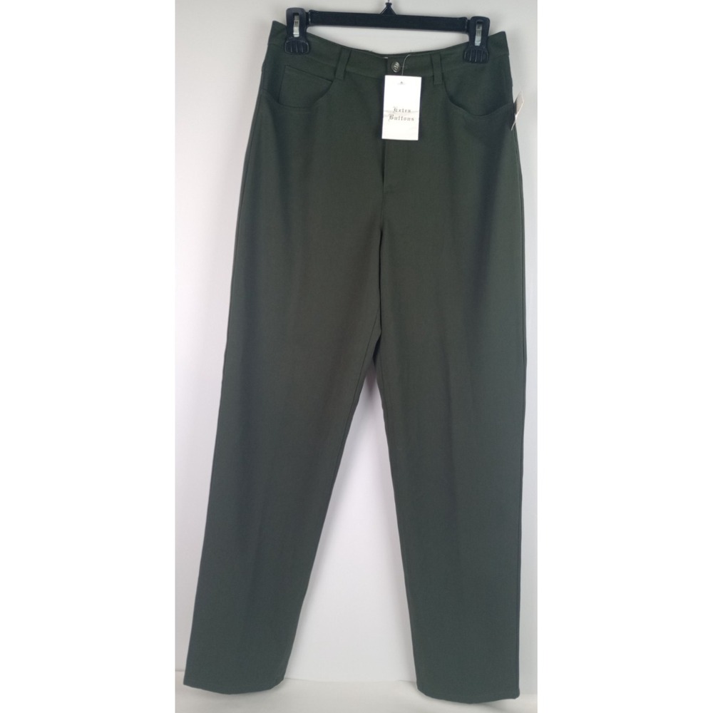 NWT Talbots Women's 4 Dark Olive Green Stretch Denim Jeans